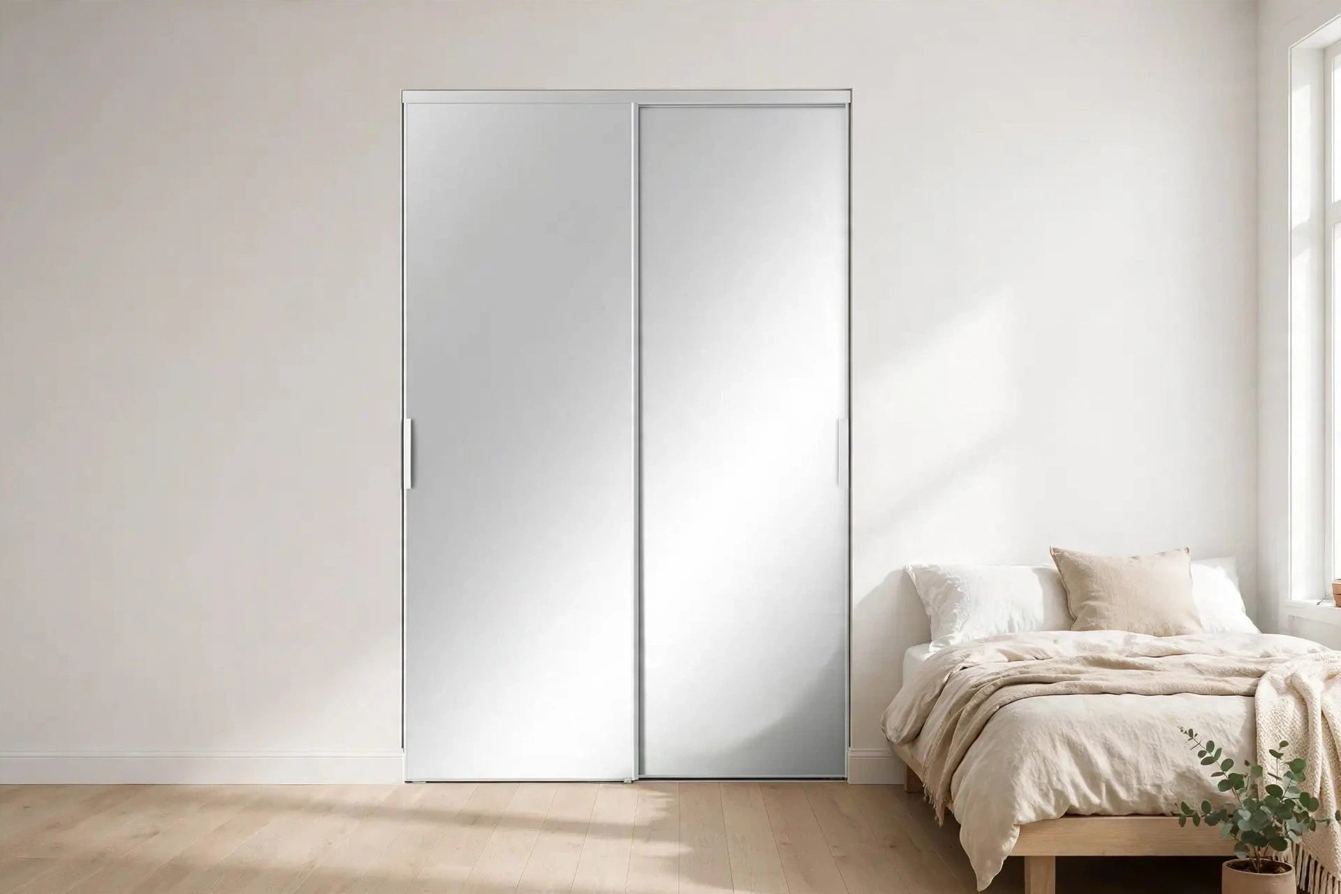Full mirror sliding closet doors